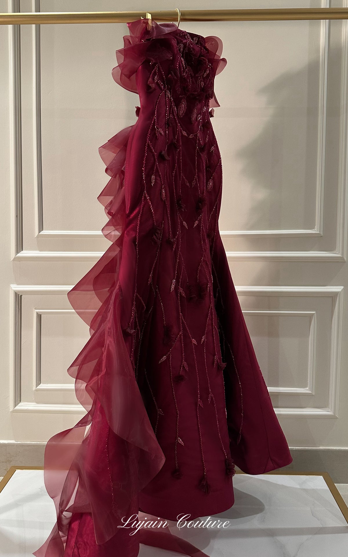 Mermaid Gown - Burgundy