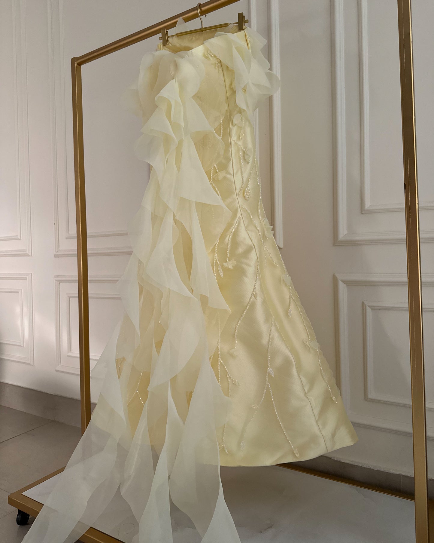 Butter Yellow Mermaid Gown