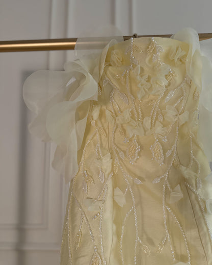 Butter Yellow Mermaid Gown
