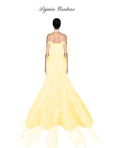 Butter Yellow Mermaid Gown