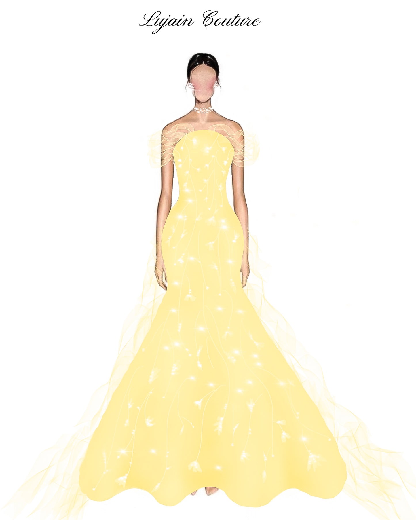 Butter Yellow Mermaid Gown