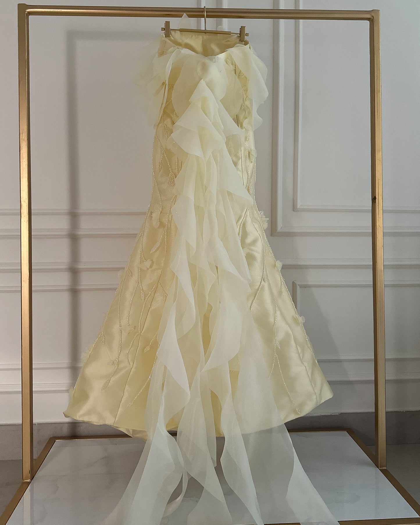 Butter Yellow Mermaid Gown